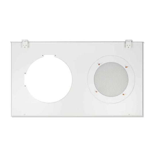 Lowell Clock-Speaker Center Grille with Frame for Wall Install | Round Perforation | Recessed