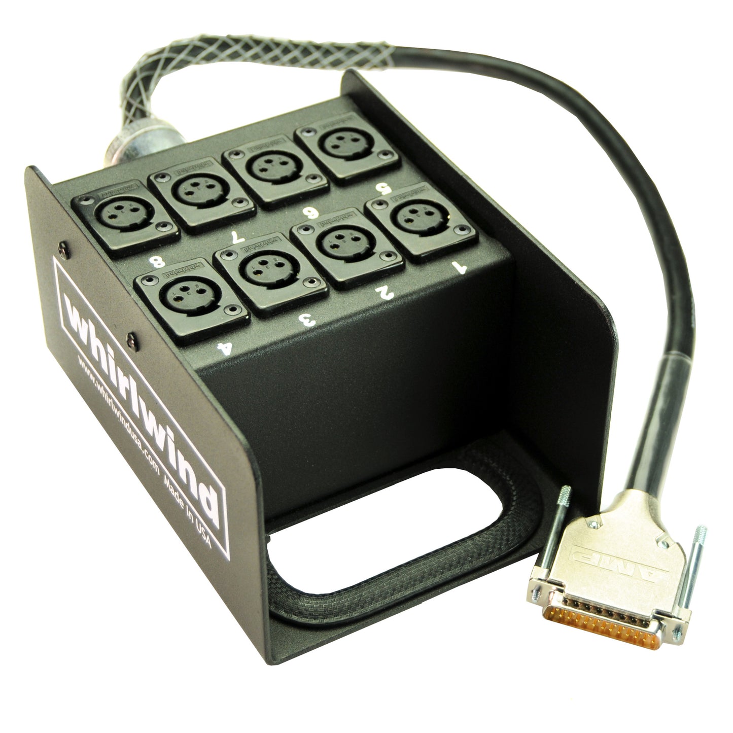 Whirlwind DB25 Male to XLRM Fanout