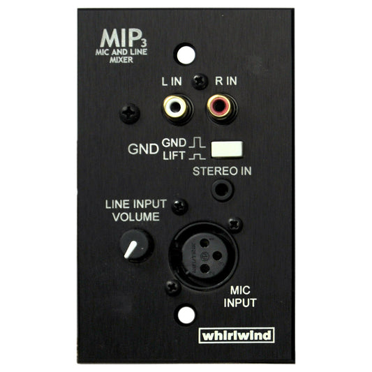 Whirlwind MIP3 Media Input Wall Plate