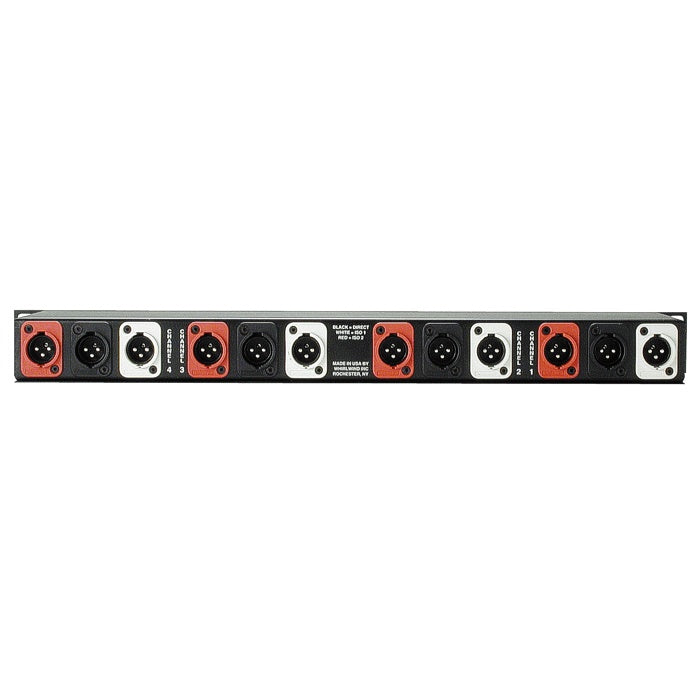 Whirlwind MLTSP1X3 4-Channel Passive Mic Splitter 1RU Rack Panel