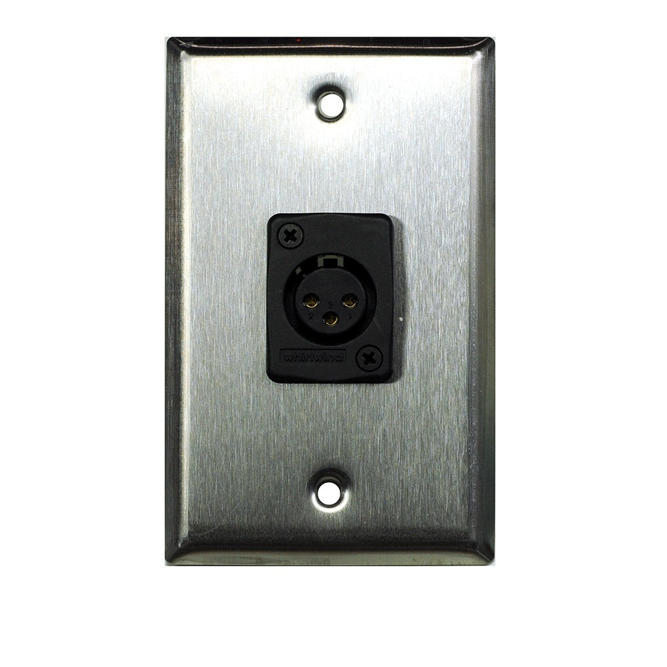 Whirlwind WP1/1FW One-Gang Wall Plate With Female XLR