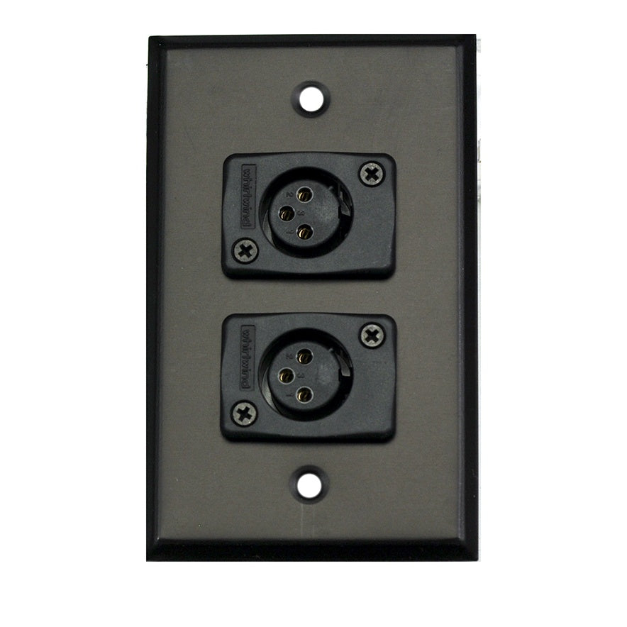 Whirlwind One-Gang Black Wall Plate Punched Connector Plate | 2-Position