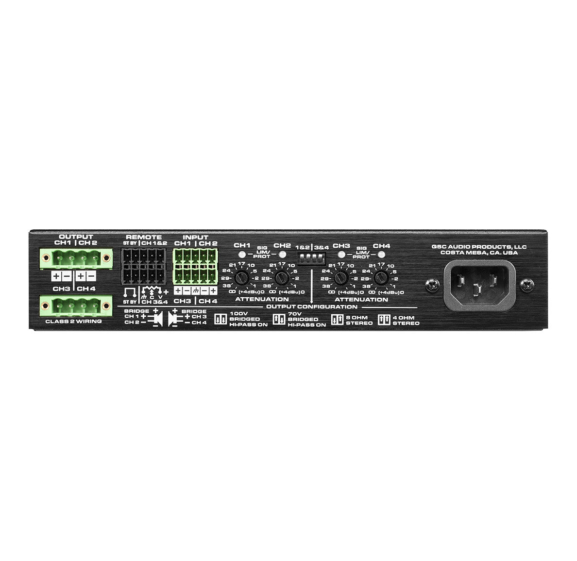 QSC SPA4-100 4-Channel 200W Power Amplifier