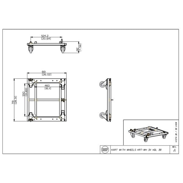 RCF AC-KART-3XHDL38 Heavy Duty Cart