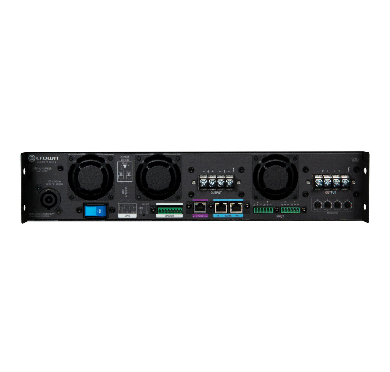 Crown DCi 4|2400N 4-Channel 70/100V Power Amplifier