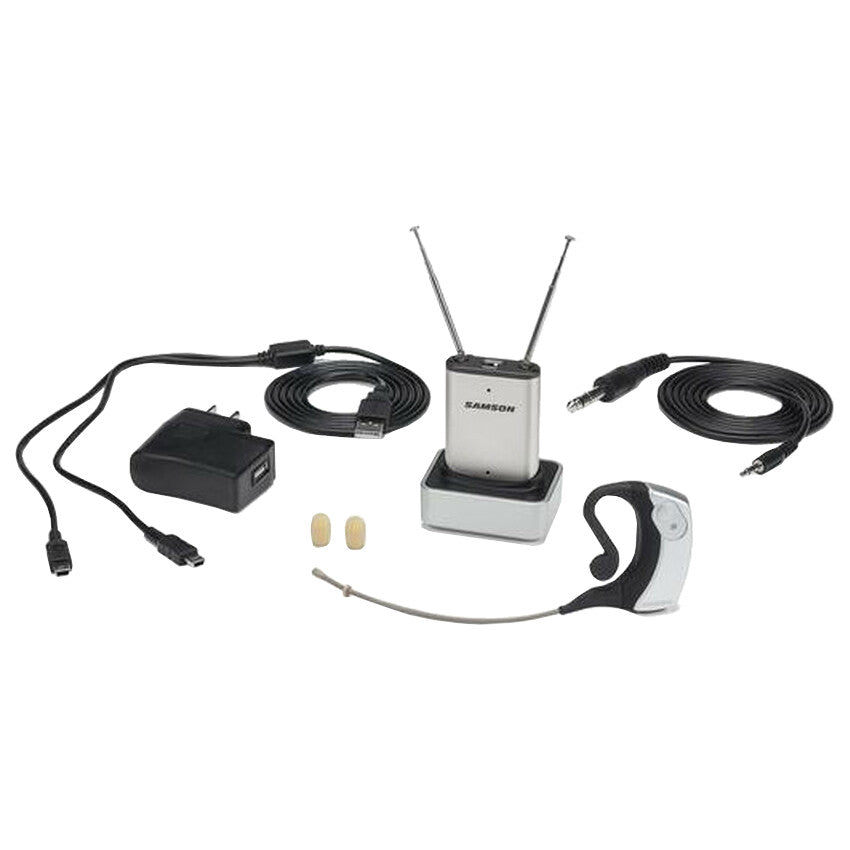 Samson SWAM2SES AirLine Wireless Headworn Microphone System components