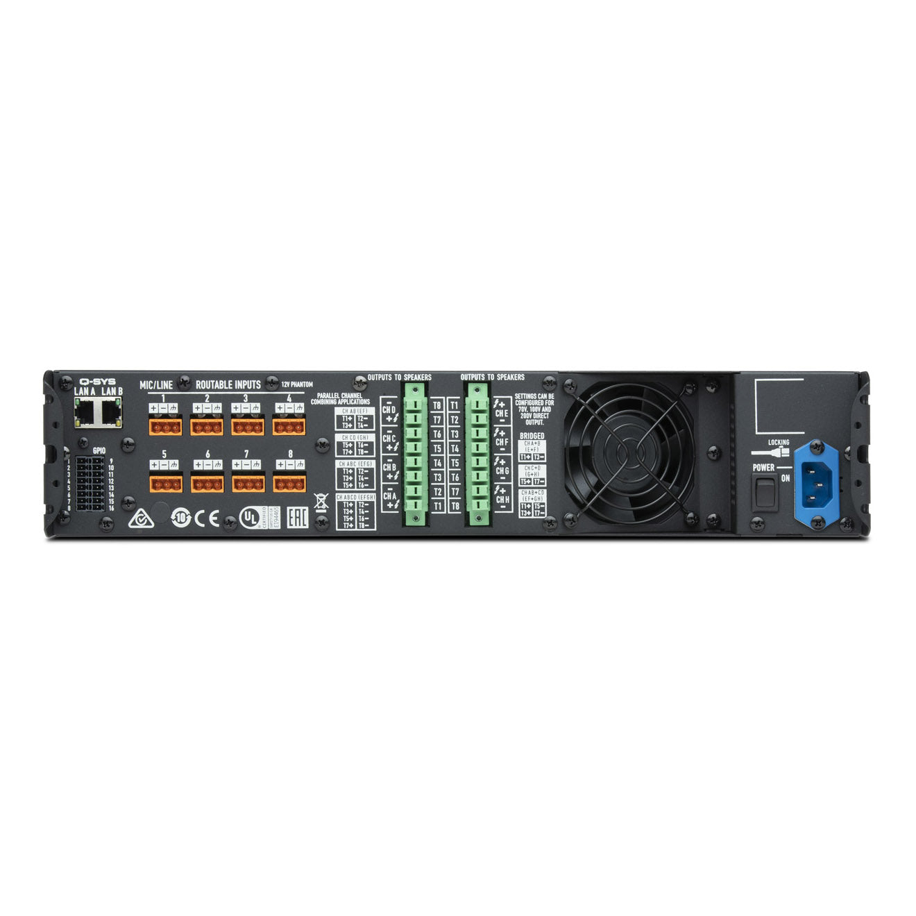 Q-SYS CX-Q 4K8 Eight-channel Network Amplifier