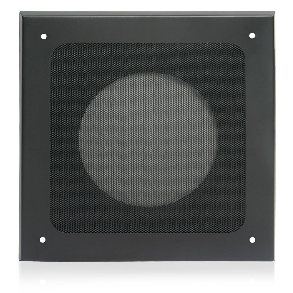 AtlasIED Deluxe Steel Baffle 8 inch Square Cutout Ceiling Baffle | Black