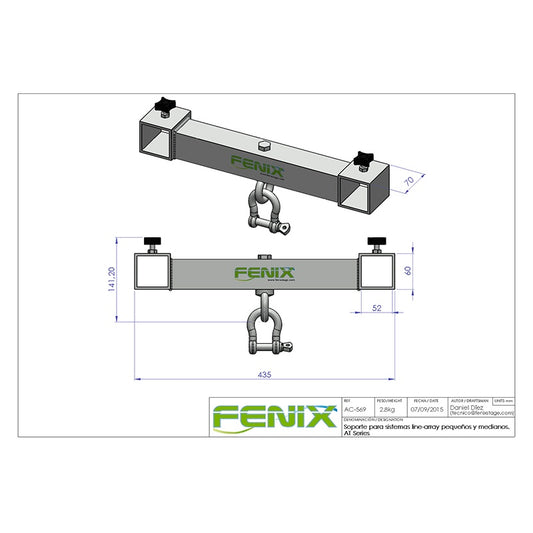 ProX XT-AC569 Stand for Fenix Line Array Systems T-Bar | Silver