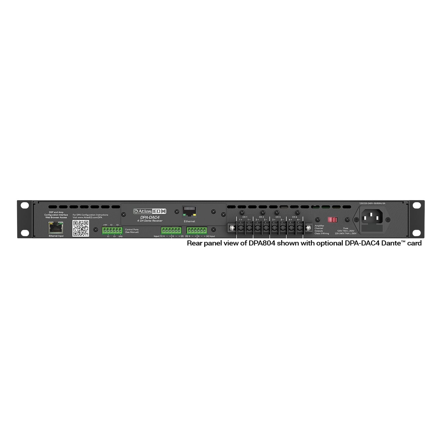 AtlasIED DPA-DAC4 Dante Network Audio Card for DPA Amplifiers