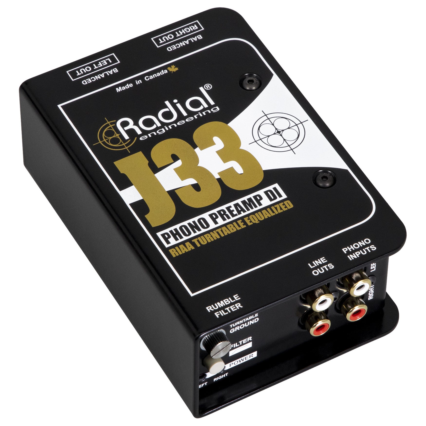 radial J33 フォノイコライザー Radial J33 Active Turntable Preamp & DI Box – SoundPro
