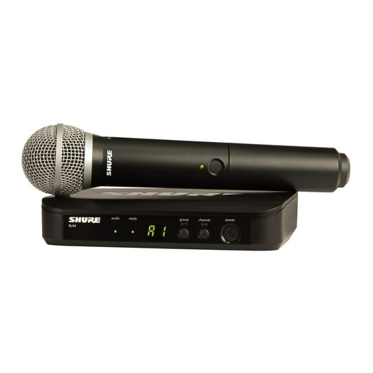 Shure BLX24/PG58 Wireless Vocal System Front with Mic