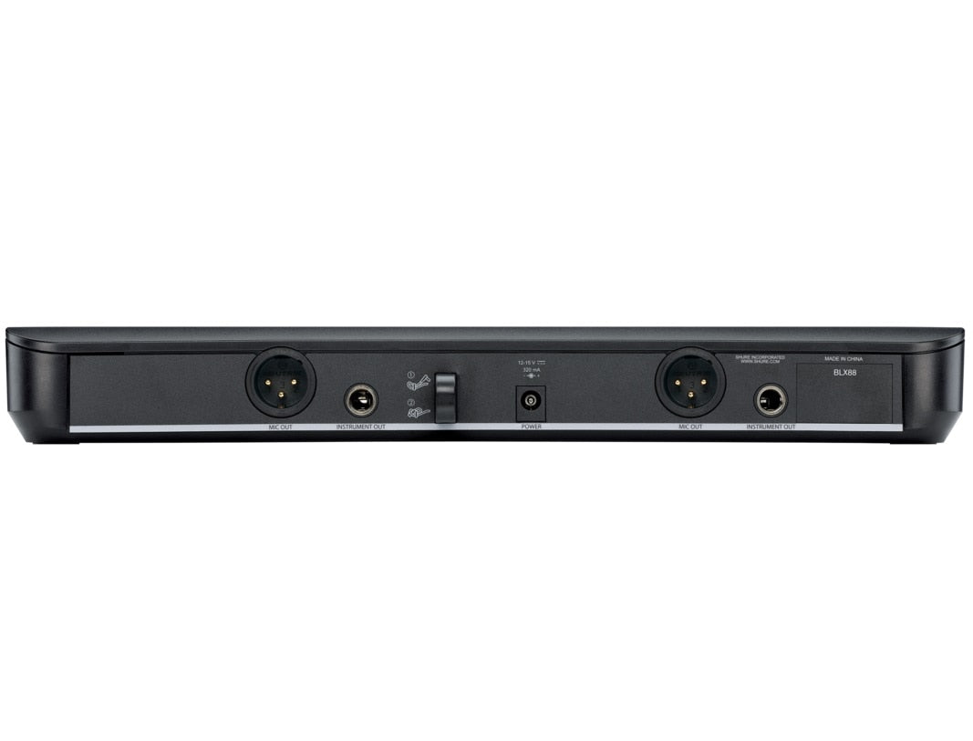 Shure BLX288/PG58 Dual Wireless Handheld Microphone System | Frequency: H11 (572-596 MHz)