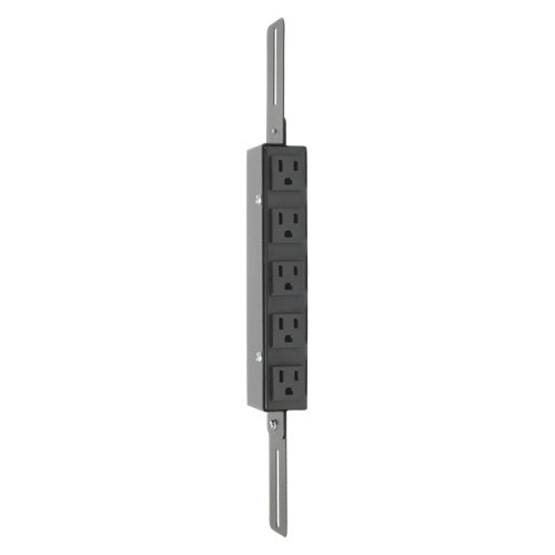 AtlasIED RAC Slimline Vertical AC Outlet Strip Rack-Mount Power Strip | 5