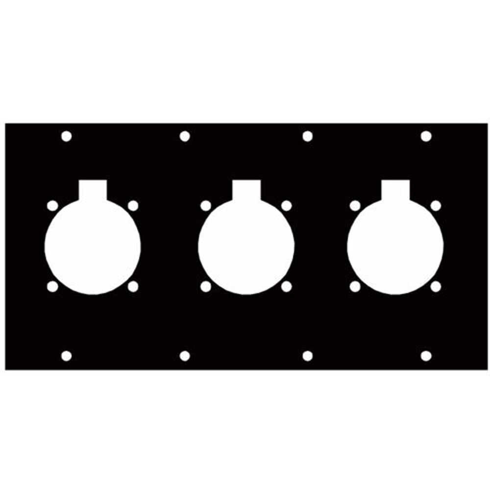 Middle Atlantic 4SC3 4 Bolt Circ (3) Port Ucp Pnl