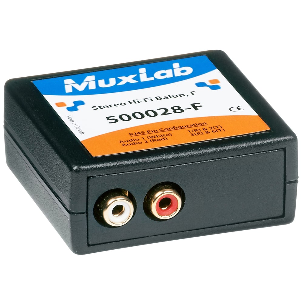 MUXLAB 500028-F-2PK Stereo Hi-Fi Balun, F, 2-Pack