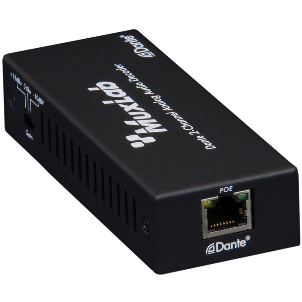 MUXLAB 500552 Dante 2-Channel Analog Audio Decoder