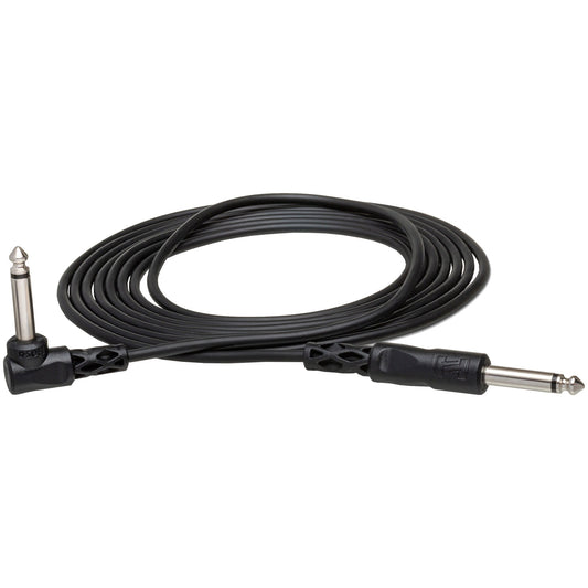 Hosa 1/4 TS to Right-Angle 1/4 TS Unbalanced Interconnect Cable