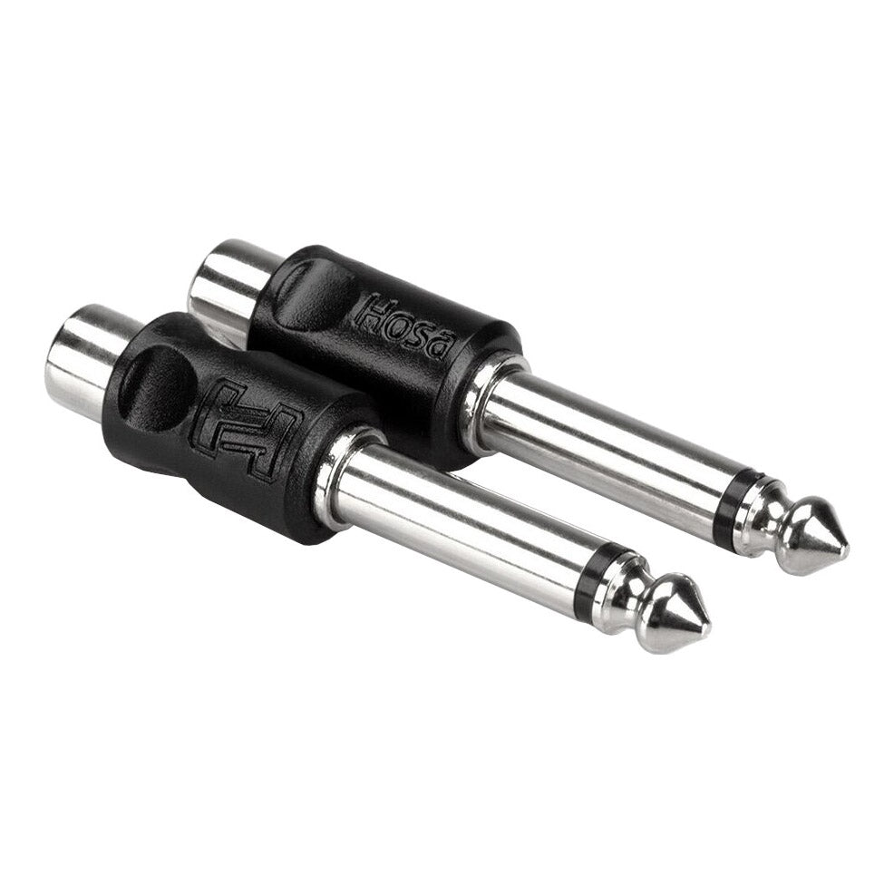 Hosa GPR-101 2 Pack of RCA to 1/4 TS Adapters