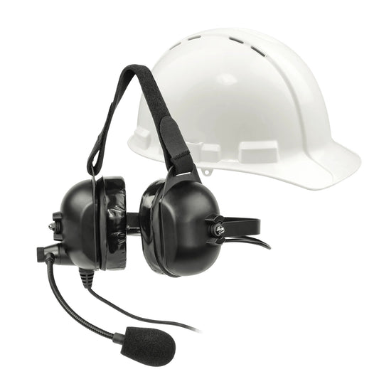 Listen Technologies LA-455 Over-Ear Industrial Headset With Boom Mic
