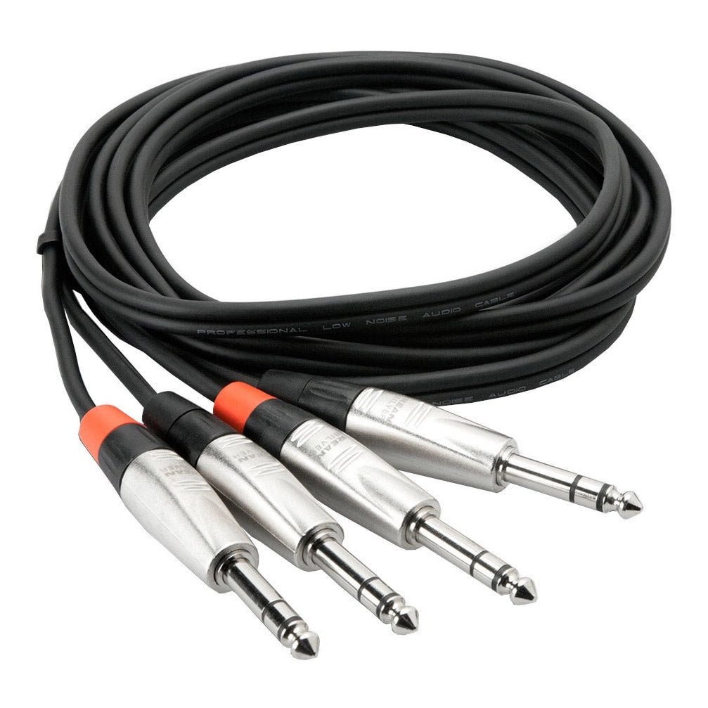 Hosa Pro Dual REAN 1/4 TRS to Same Stereo Interconnect Cable