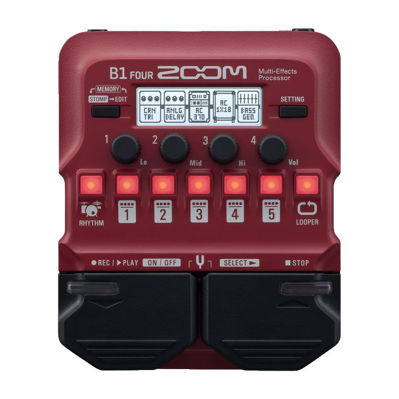 Zoom B1 Four Guitar MultiEffects Processor top