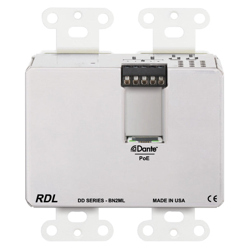 RDL DD-BN2ML Bi-Directional Mic/Line Dante Interface