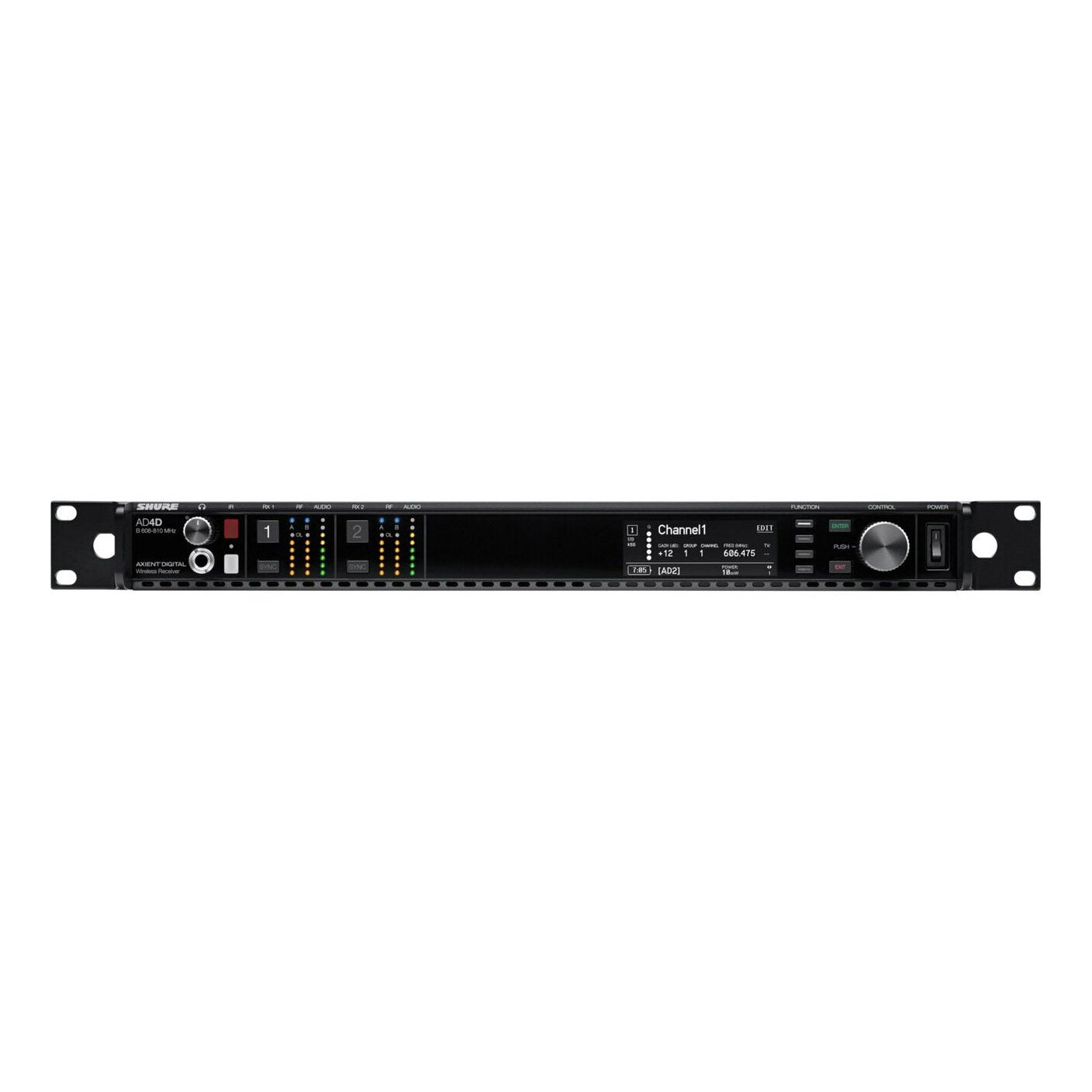 Shure AD4D Dual-Channel Receiver front
