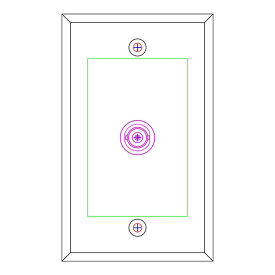 ProCo Sound Single Gang Stainless Steel Wall Plate | 1x BNC Feed Thru