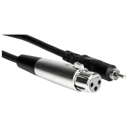 Hosa XLR3F to RCA Unbalanced Interconnect Cable ends