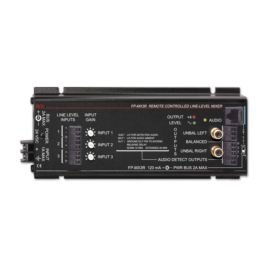 RDL FP-MX3R Remote Controlled Line-Level Mixer