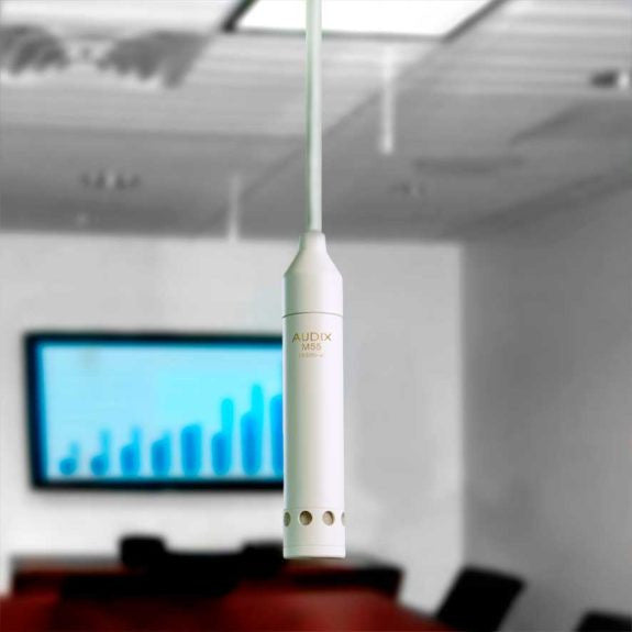 Audix M55 Adjustable Condenser Hanging Ceiling Microphone in meeting room