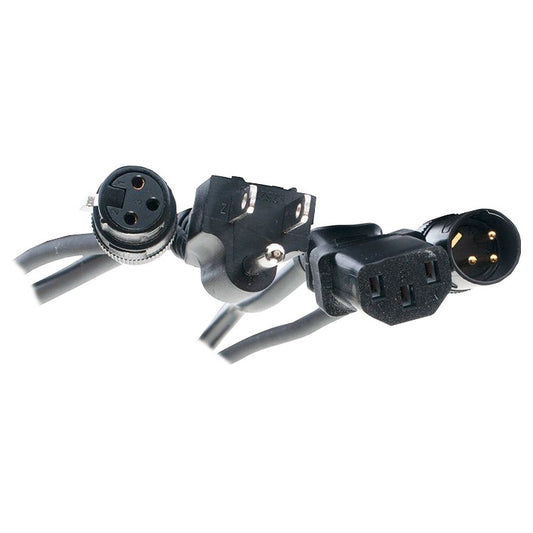 ADJ SKAC 16G AC Power to XLR Combo Cable ends
