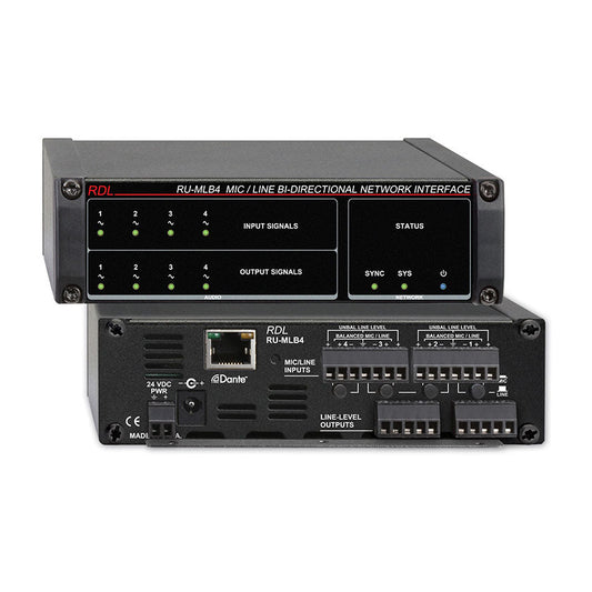 RDL RU-MLB4 Mic/Line Bi-Directional Network Interface