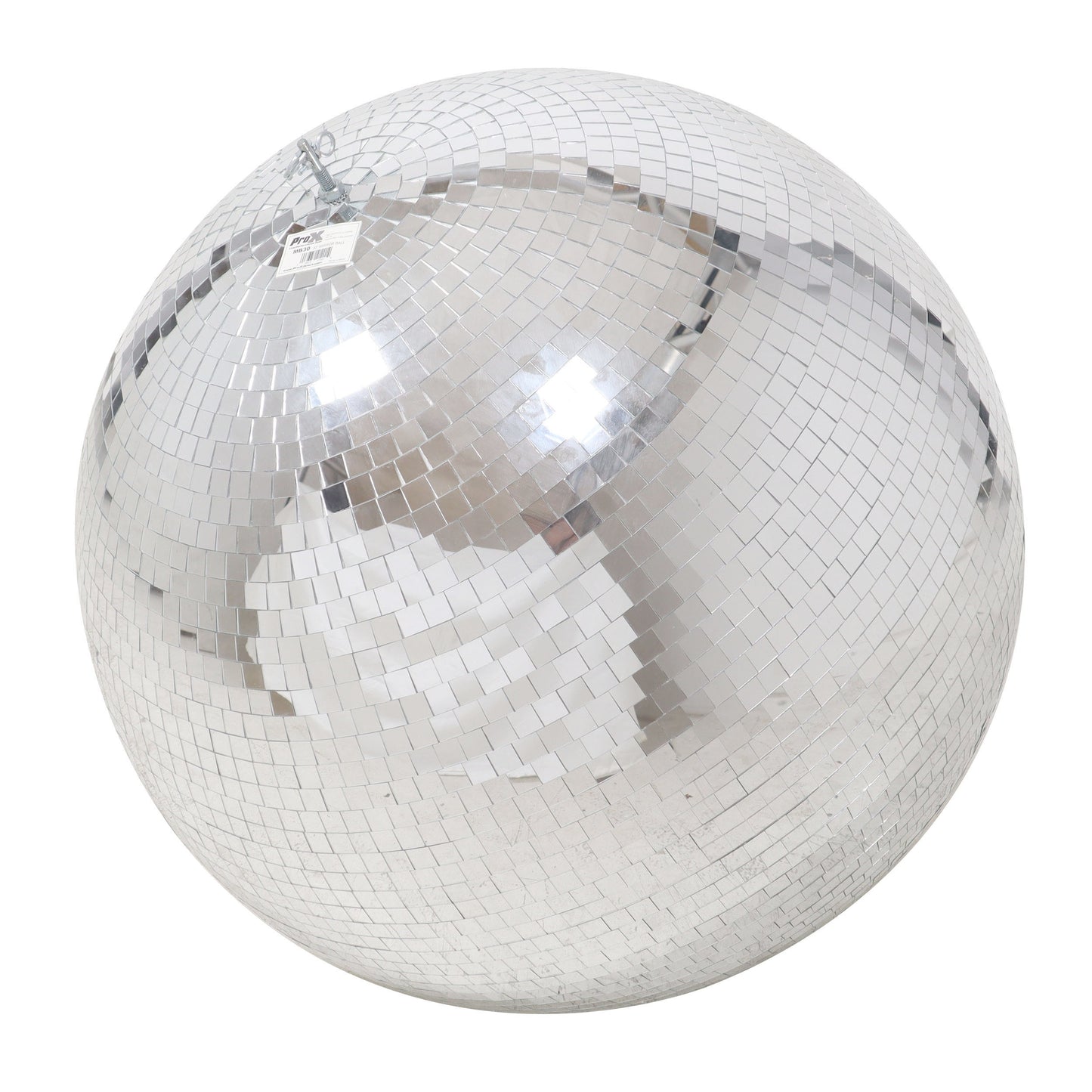 ProX Mirror Disco Ball with Hanging Ring Glass Tile Sphere | 30 in