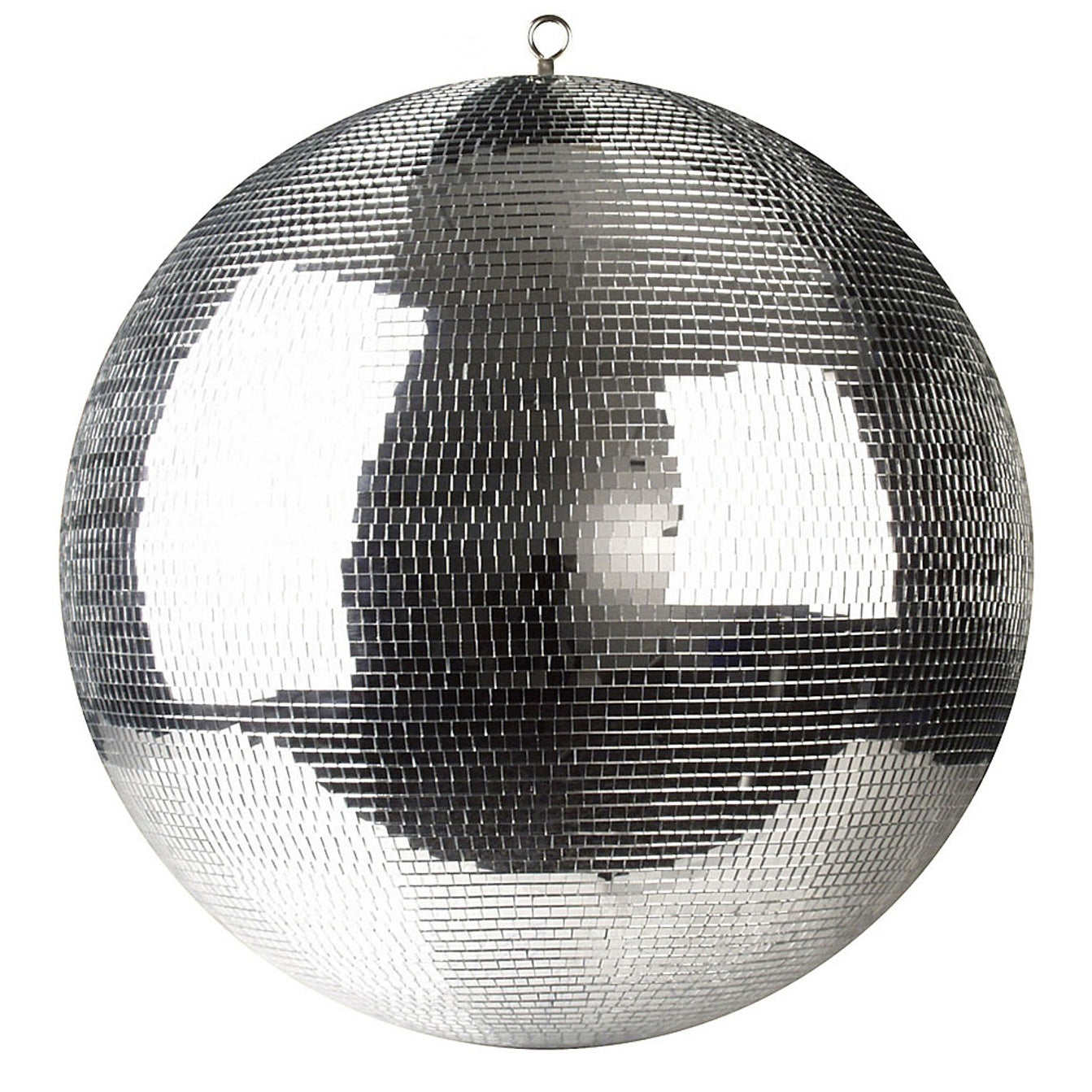 ProX Mirror Disco Ball Glass Tile Reflective Sphere With Hanging Ring | 40 in
