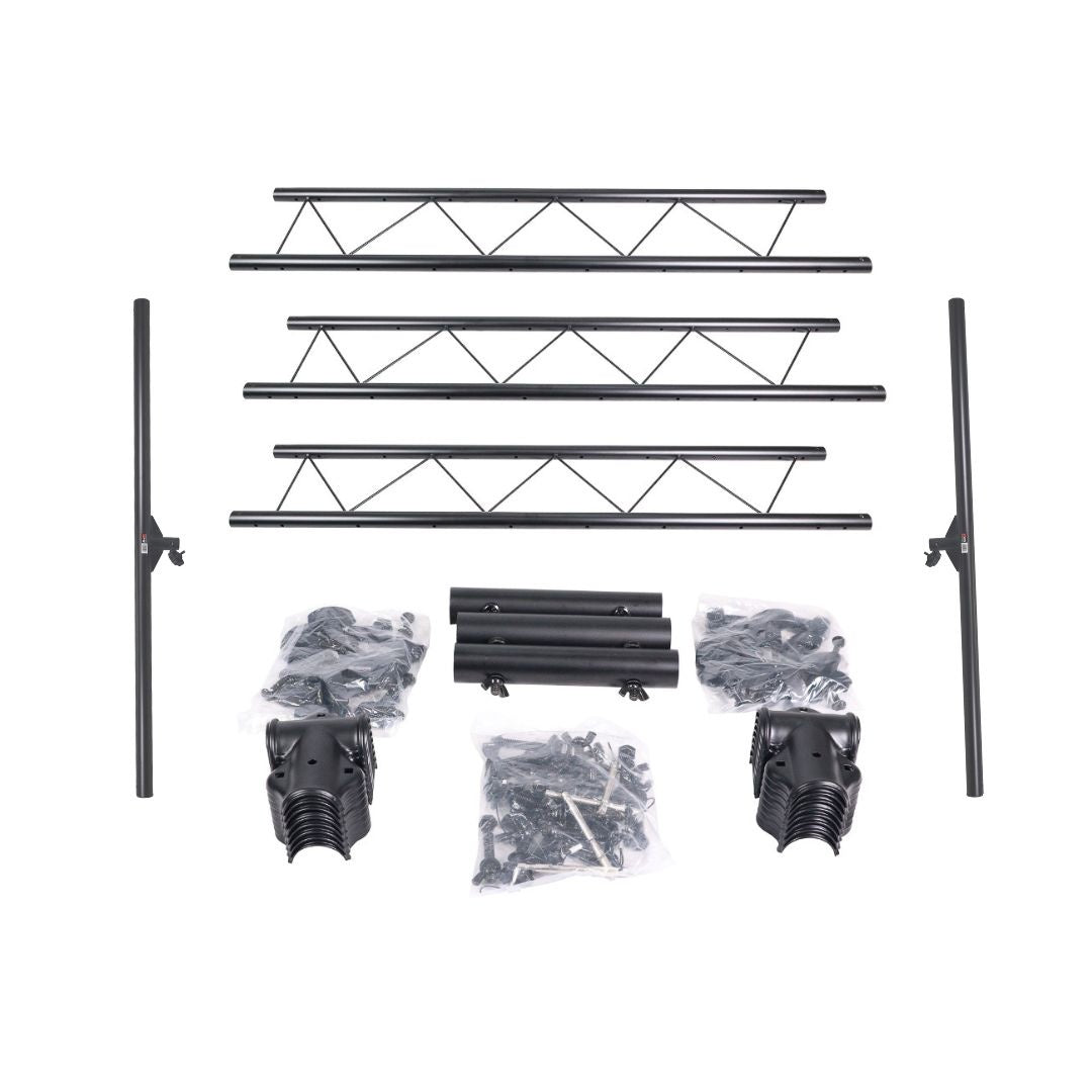 ProX Height Adjustable Lighting Stand System with Truss For DJ and Live Events | I-Beam | Manual | 12 ft