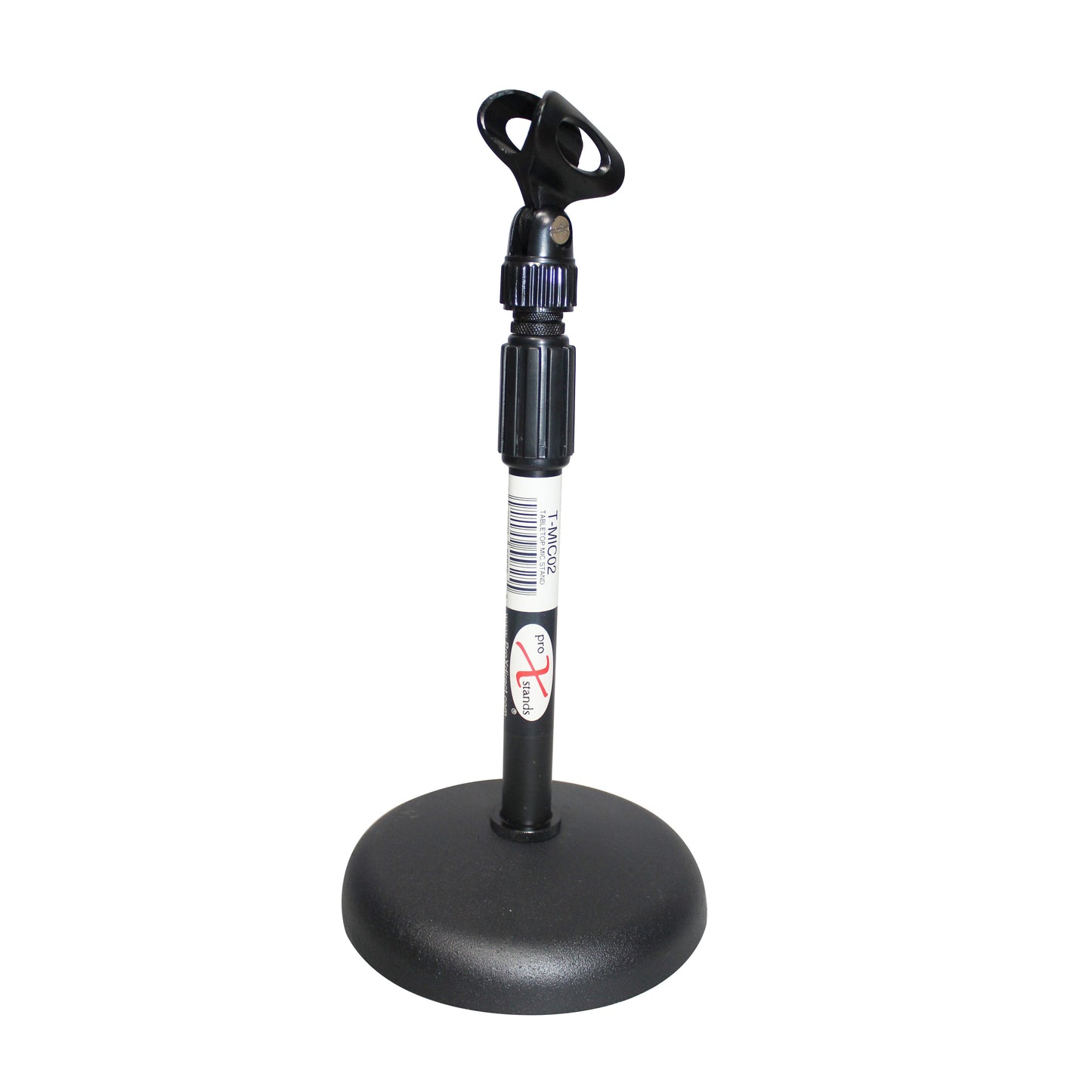 ProX Microphone Stand Compact Stable Mic Support | 6 in Round Desktop | No Boom | 8"-16"