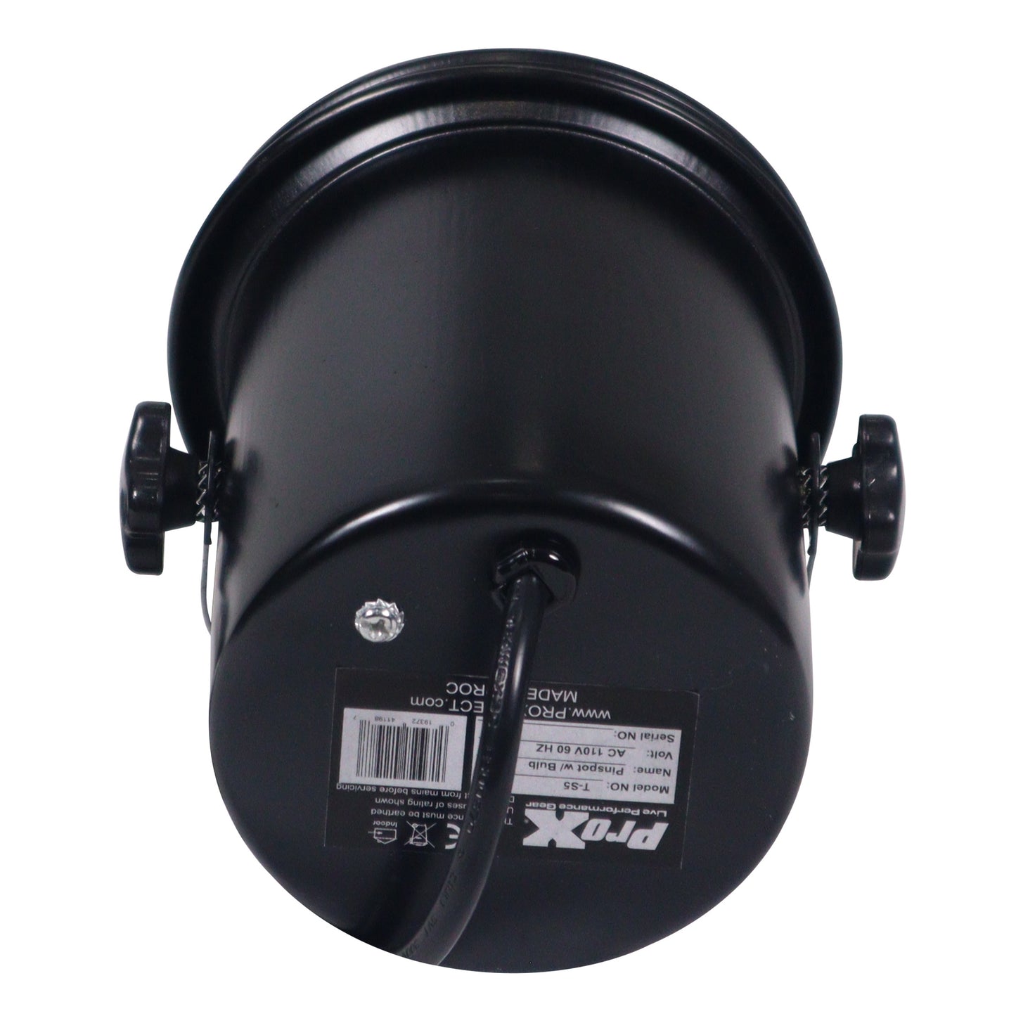 ProX TS-5 PAR36 Pin Spot Lamp and Bulb Fixture for DJ Stage