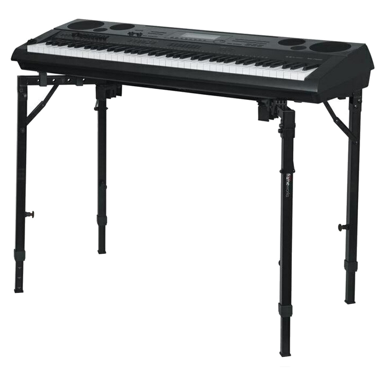 Gator Frameworks GFW-UTL-WS250 Adjustable T-Stand Folding Workstation with keyboard