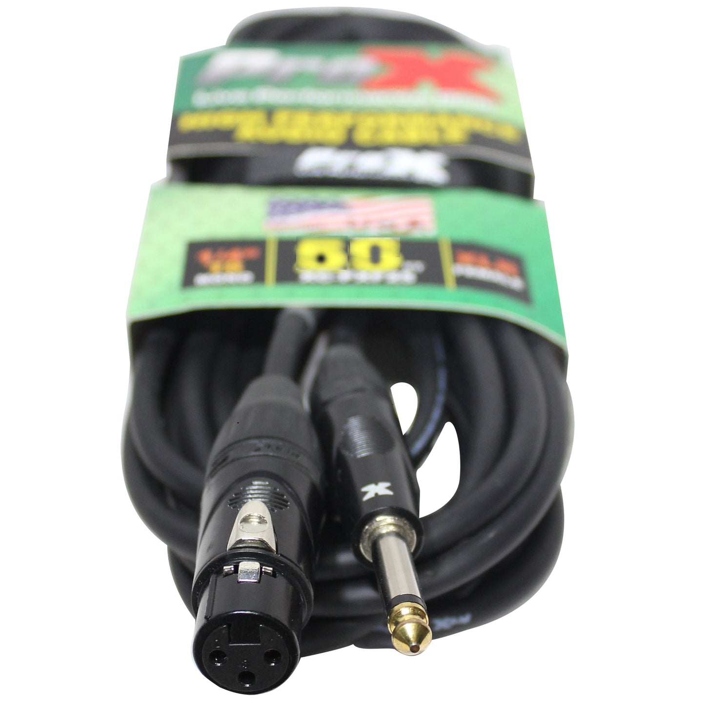 ProX 1/4" TS to XLR-F Audio Cable Unbalanced High Performance | 50 ft
