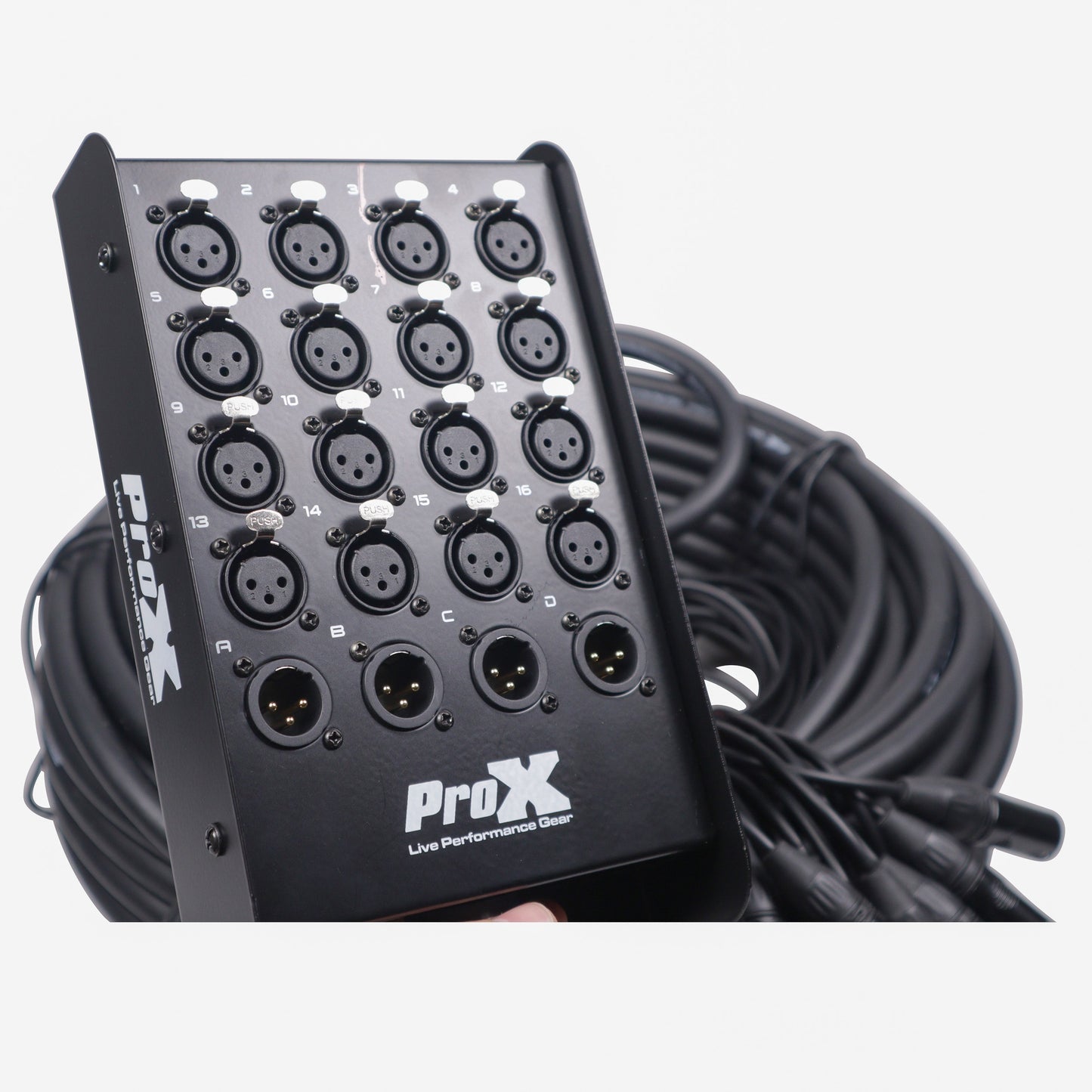 ProX XLR Stage Box Snakes 16x4 Tour-Grade 16-Channel Audio Snake | 100 ft
