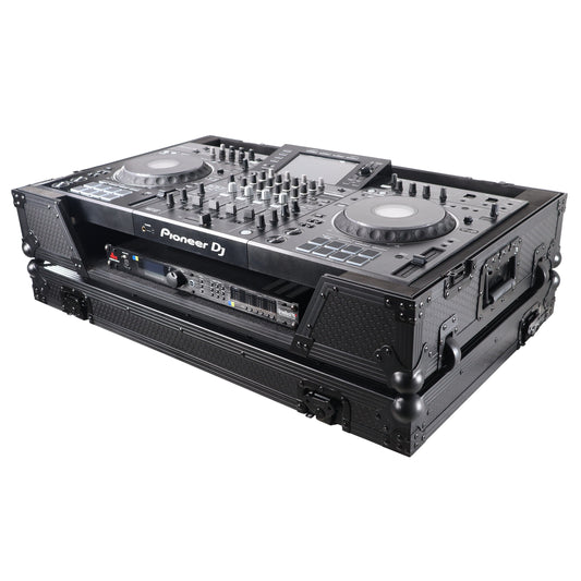ProX ATA Flight Case For Pioneer XDJ-XZ DJ Controller with 1U Rack Space and Wheels | Black/Black | Without Laptop Shelf