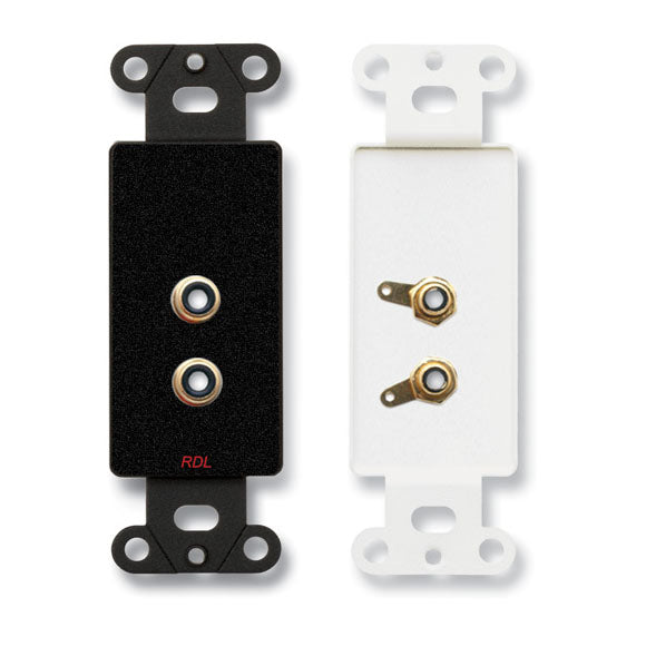 RDL DB-PHN2 Dual RCA Jacks on Decora Wall Plate - Solder type
