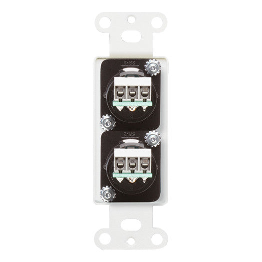 RDL D-XLR2F Dual 3-Pin XLRF Decora Wall Plate back