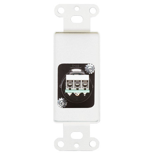 RDL D-XLR3F XLR 3-pin Female Jack on Decora Wall Plate back