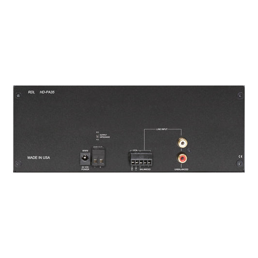 RDL HD-PA35A 35W Audio Power Amplifier back