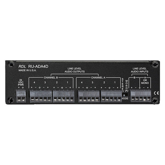 RDL RU-ADA4D Audio Distribution Amplifier back