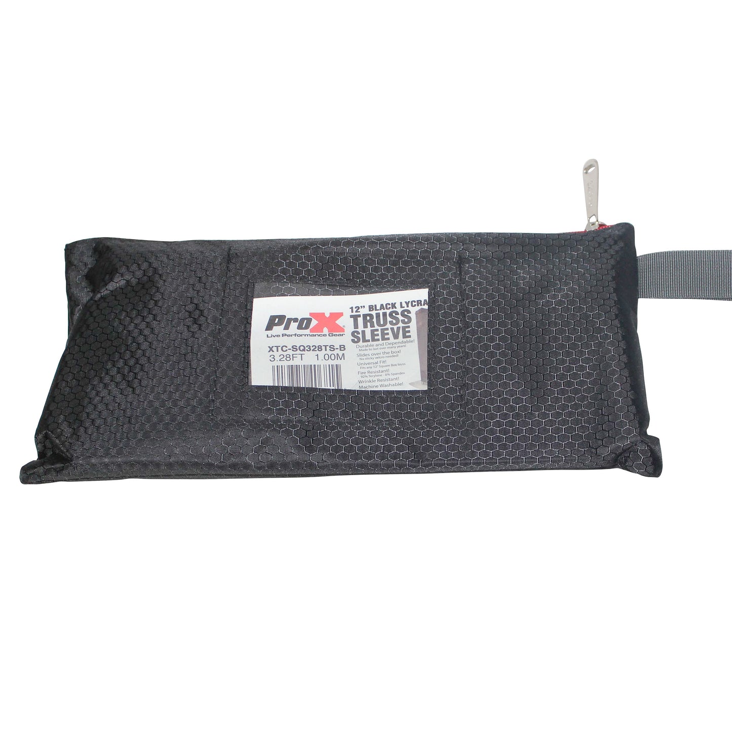 ProX Lycra Truss Cover Sleeve for 12" Quad Box Truss Stretch Scrim | 3.28ft (1M) | Black