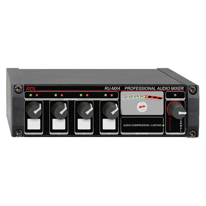 RDL RU-MX4 Professional 4 Input Mic/Line Mixer – SoundPro